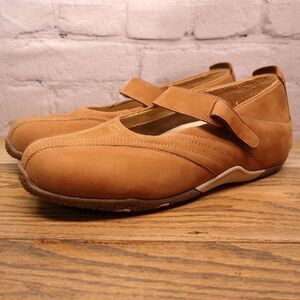 Zumfoot Women's Size 39M (9) Brown Leather Slip On Mary Jane Flat Shoe #184